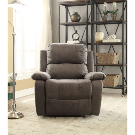 ACME 59525 Bina Recliner, Charcoal Polished Microfiber