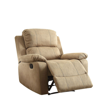 ACME 59526 Bina Recliner, Light Brown Polished Microfiber
