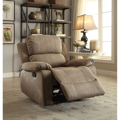 ACME 59527 Bina Recliner, Taupe Polished Microfiber ACME Furniture