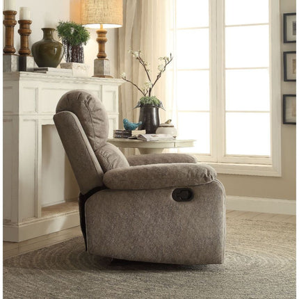 ACME 59528 Bina Recliner, Gray Polished Microfiber