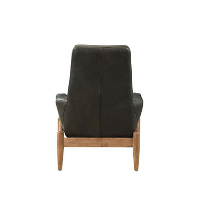 ACME 59533 Dolphin Accent Chair, Black Top Grain Leather ACME Furniture