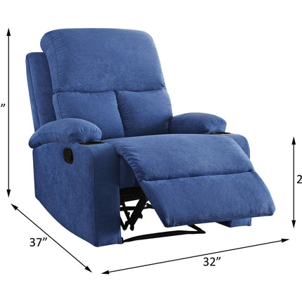 ACME 59545 Rosia Recliner, Blue Velvet