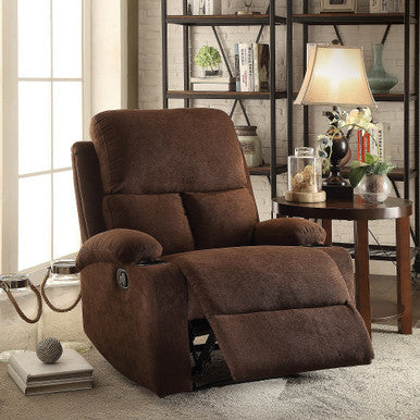 ACME 59547 Rosia Recliner, Chocolate Velvet ACME Furniture