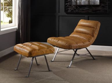 ACME 59650 Bison Accent Chair, Toffee Top Grain Leather ACME Furniture
