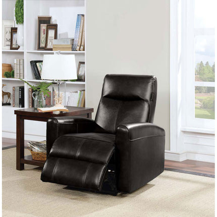 ACME 59686 Blane Recliner (Power Motion), Beige Top Grain Leather Match