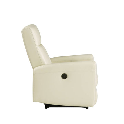 ACME 59772 Blane Recliner (Power Motion), Beige Top Grain Leather Match