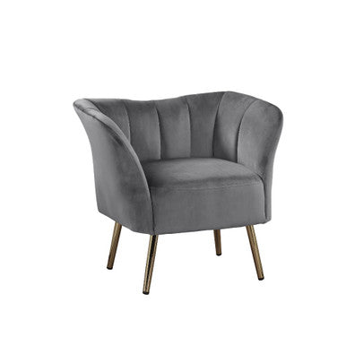 ACME 59797 Reese Accent Chair, Gray Velvet & Gold ACME Furniture