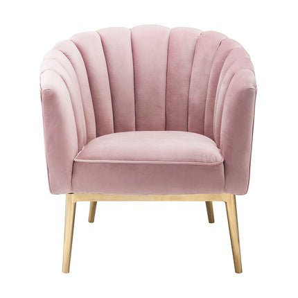 ACME 59814 Colla Accent Chair, Blush Pink Velvet & Gold