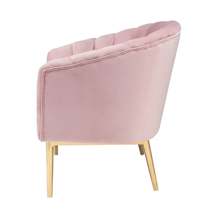 ACME 59814 Colla Accent Chair, Blush Pink Velvet & Gold