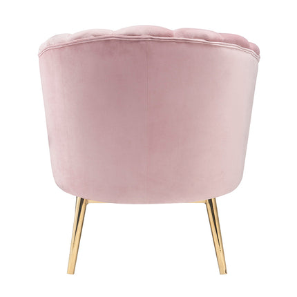 ACME 59814 Colla Accent Chair, Blush Pink Velvet & Gold
