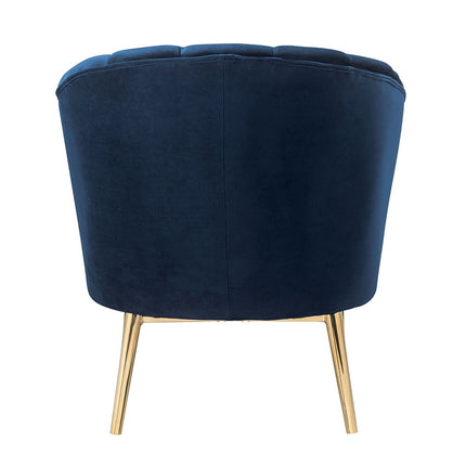 ACME 59815 Colla Accent Chair, Midnight Blue Velvet & Gold
