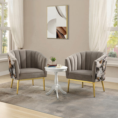 ACME 59816 Colla Accent Chair, Black Velvet & Gold ACME Furniture