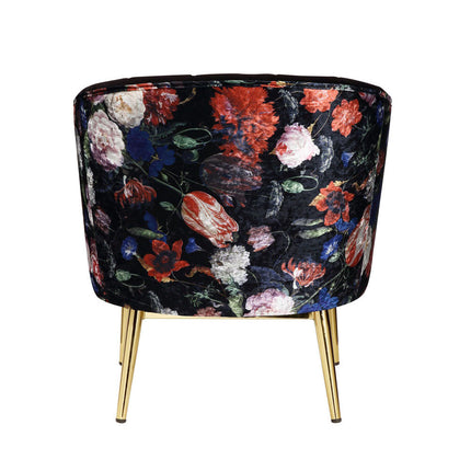 ACME 59817 Colla Accent Chair, Gray Velvet & Gold