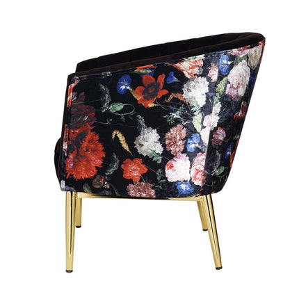 ACME 59817 Colla Accent Chair, Gray Velvet & Gold