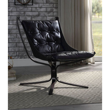 ACME 59832 Carney Accent Chair, Vintage Blue Top Grain Leather ACME Furniture
