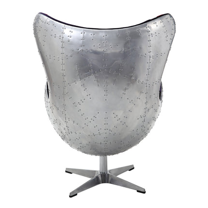 ACME 59835 Brancaster Pattern Fabric & Aluminum Accent Chair
