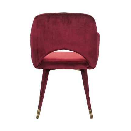 ACME 59850 Applewood Accent Chair, Bordeaux-Red Velvet & Gold