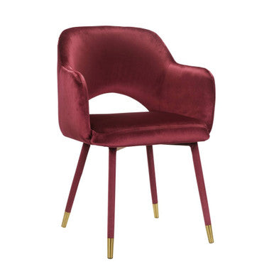ACME 59850 Applewood Accent Chair, Bordeaux-Red Velvet & Gold ACME Furniture