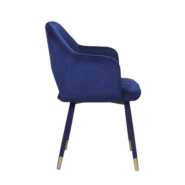 ACME 59852 Applewood Accent Chair, Ocean Blue Velvet & Gold