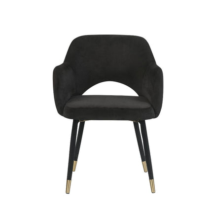 ACME 59854 Applewood Accent Chair, Black Velvet & Gold