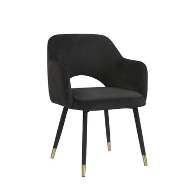 ACME 59854 Applewood Accent Chair, Black Velvet & Gold ACME Furniture