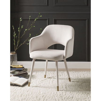 ACME 59856 Applewood Accent Chair, Cream Velvet & Gold