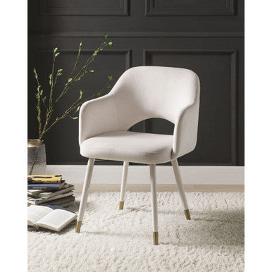 ACME 59856 Applewood Accent Chair, Cream Velvet & Gold ACME Furniture