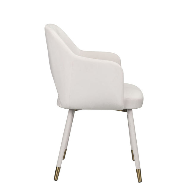 ACME 59856 Applewood Accent Chair, Cream Velvet & Gold