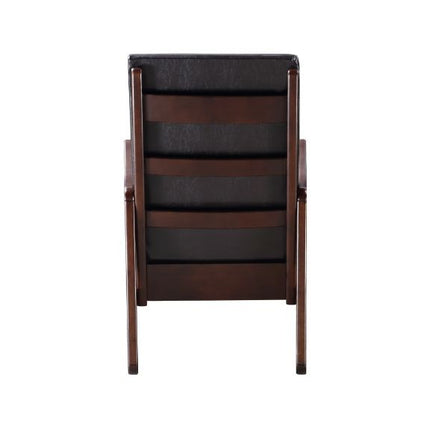 ACME 59935 Raina Rocking Chair, Dark Brown PU & Espresso Finish