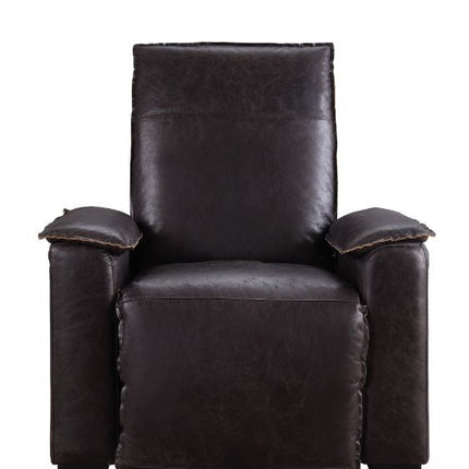 ACME 59943 Nernoss Power Motion Recliner, Dark Grain Brown Leather & Aluminum