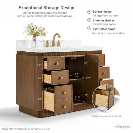 Aston 42" Bath Vanity Set Ancerre Designs