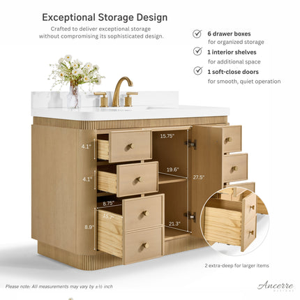Aston 42" Bath Vanity Set Ancerre Designs