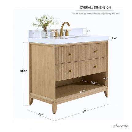 Momo 36" Bath Vanity Set Ancerre Designs