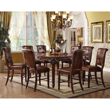 ACME 60080 Winfred Counter Height Table, Cherry ACME Furniture