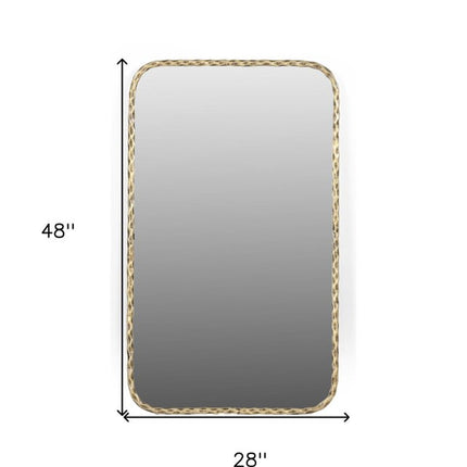 48" Brass Iron Framed Accent Mirror