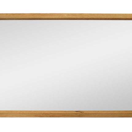 40" Natural Solid Wood Framed Mounted Accent Mirror HomeRoots