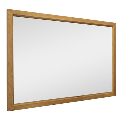 40" Natural Solid Wood Framed Mounted Accent Mirror HomeRoots