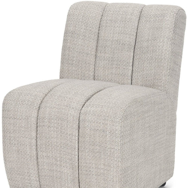 Gray And Black Upholstered Fabric Dining Side Chair With Wheels HomeRoots