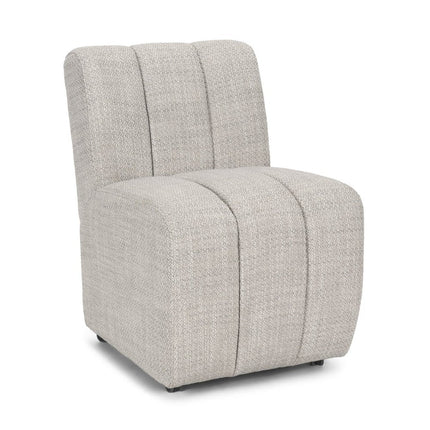 Gray And Black Upholstered Fabric Dining Side Chair With Wheels HomeRoots