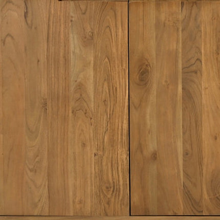 72" Tan Distressed Solid Wood Sideboard Soft Close with Four Doors HomeRoots