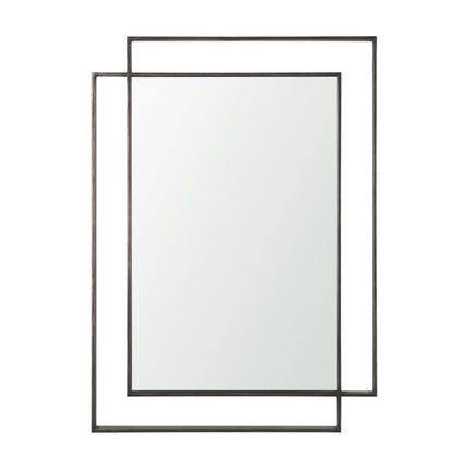 43" Gray Metal Double Frame Accent Mirror HomeRoots