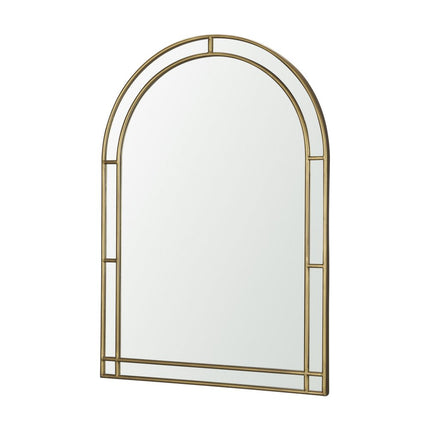 48" Gold Metal Double Arch Framed Accent Mirror