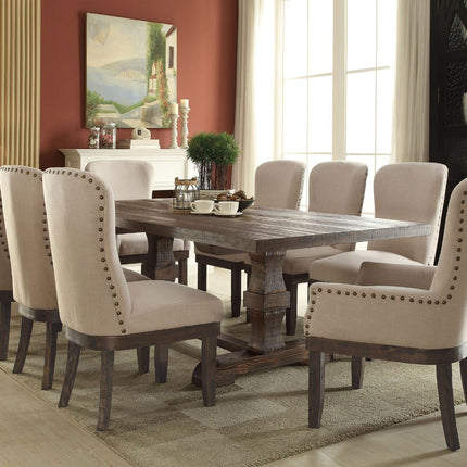 ACME 60737 Landon Dining Table, Salvage Brown (1Set/2Ctn)