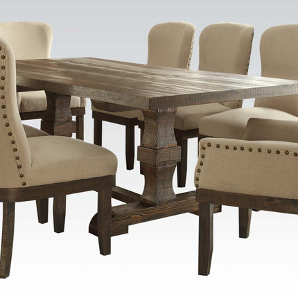 ACME 60737 Landon Dining Table, Salvage Brown (1Set/2Ctn)