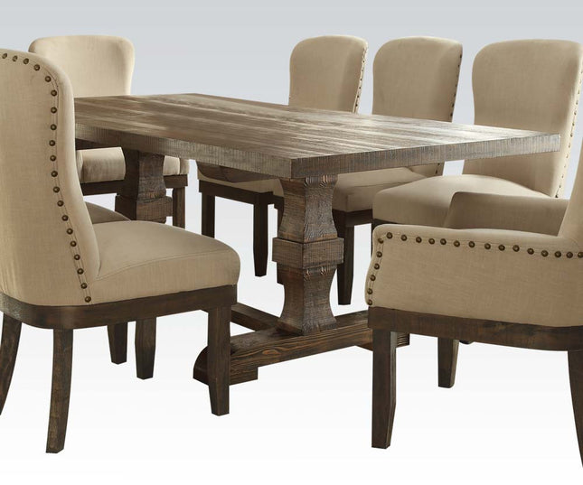 ACME 60737 Landon Dining Table, Salvage Brown (1Set/2Ctn)