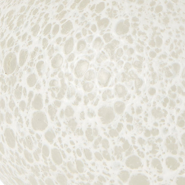 9" White Mottled Handblown Glass Table Vase HomeRoots