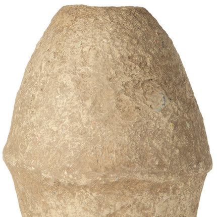 18" Beige Paper Mache Cylinder Table Vase HomeRoots