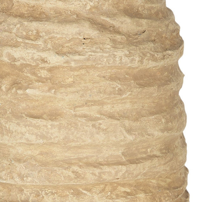 18" Beige Paper Mache Table Vase