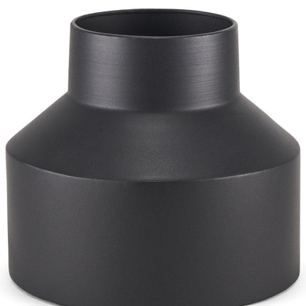 8" Black Tulip Metal Table Vase HomeRoots