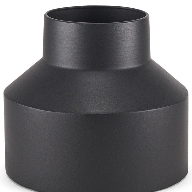 8" Black Tulip Metal Table Vase HomeRoots